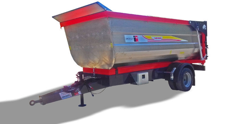 Rimorchio mono asse dumper